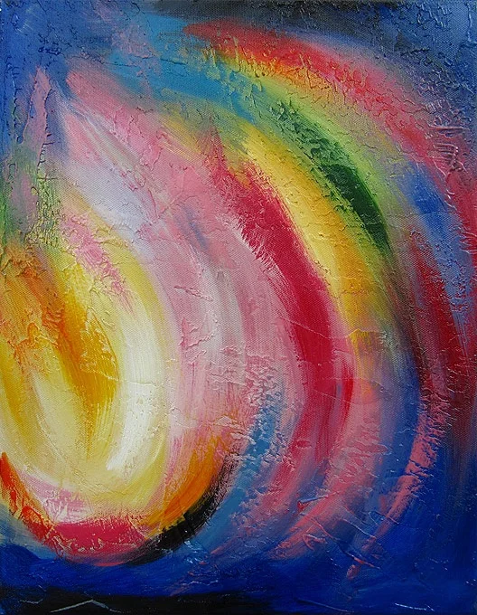 Energy wall paintings on canvas, wall art, artistic paintings, modern paintings, ambient paintings, abstract paintings, decorative wall paintings, buying and selling paintings - 7th Chakra artistic painting