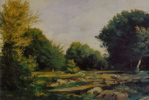 Pierre A. Renoir - A Clearing in the Woods - Reprodukcije slikarjev, ročno naslikane stenske slike, olje na platnu, oljne slike, umetniške slike, moderne slike za na steno, ambientalne slike, abstraktne slike, dekorativne slike
