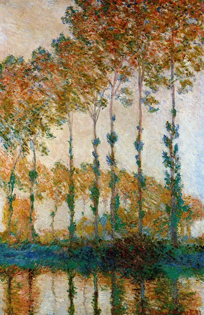 Claude Monet – Eine Reihe von Pappeln – handgemalte Reproduktion auf Leinwand