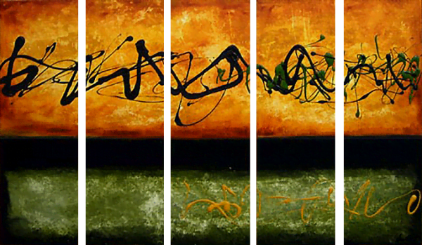 Canvas wall art, wall pictures, artistic paintings, modern paintings, ambient paintings, abstract paintings, decorative wall art, buying and selling paintings - Abstraction 9 - multi-panel artistic painting