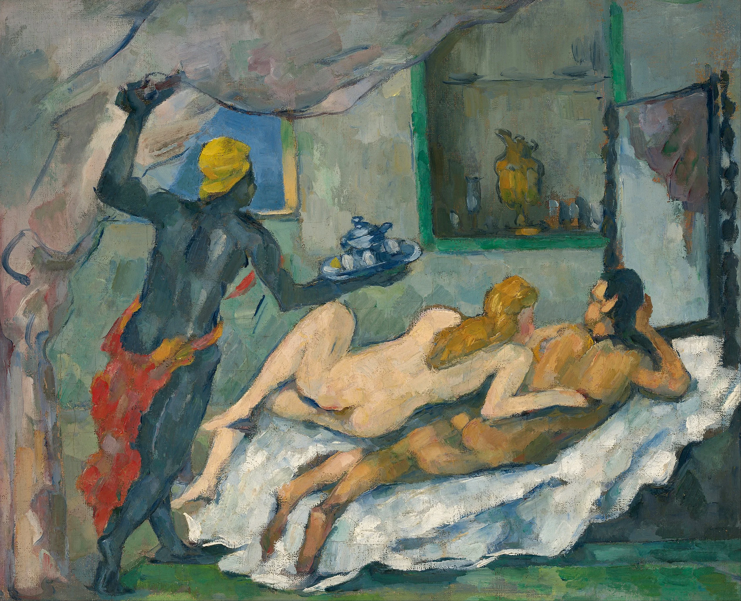 Paul Cezanne - Afternoon in Naples - Reprodukcije slikarjev, ročno naslikane stenske slike, olje na platnu, oljne slike, umetniške slike, moderne slike za na steno, ambientalne slike, abstraktne slike, dekorativne slike