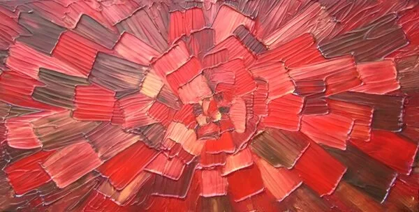 Canvas wall art, wall paintings, artistic paintings, modern paintings, ambient paintings, abstract paintings, decorative wall art, buying and selling paintings - Decorative painting "Blooming in Red I"