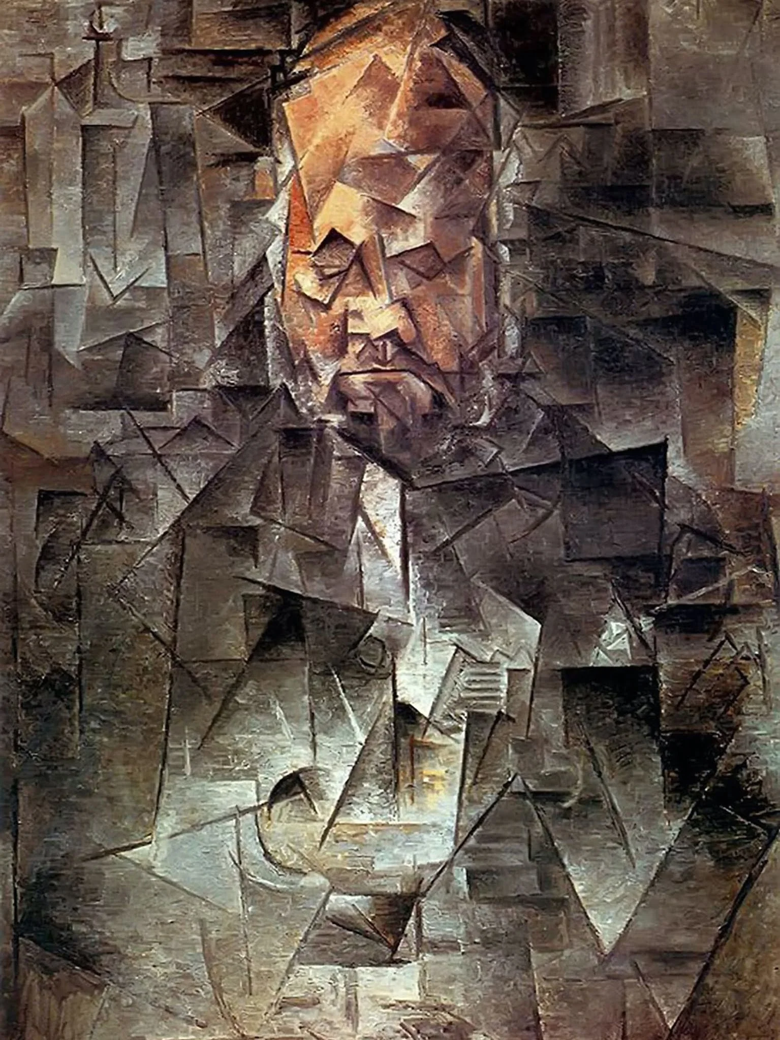 Pablo Picasso – Porträt des Ambroise Vollard – handgemalte Reproduktion auf Leinwand