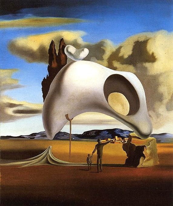Salvador Dali - Atavistic Vestiges after the Rain - reproduction of famous painting by famous artist, hand painted painting on canvas - oil painting