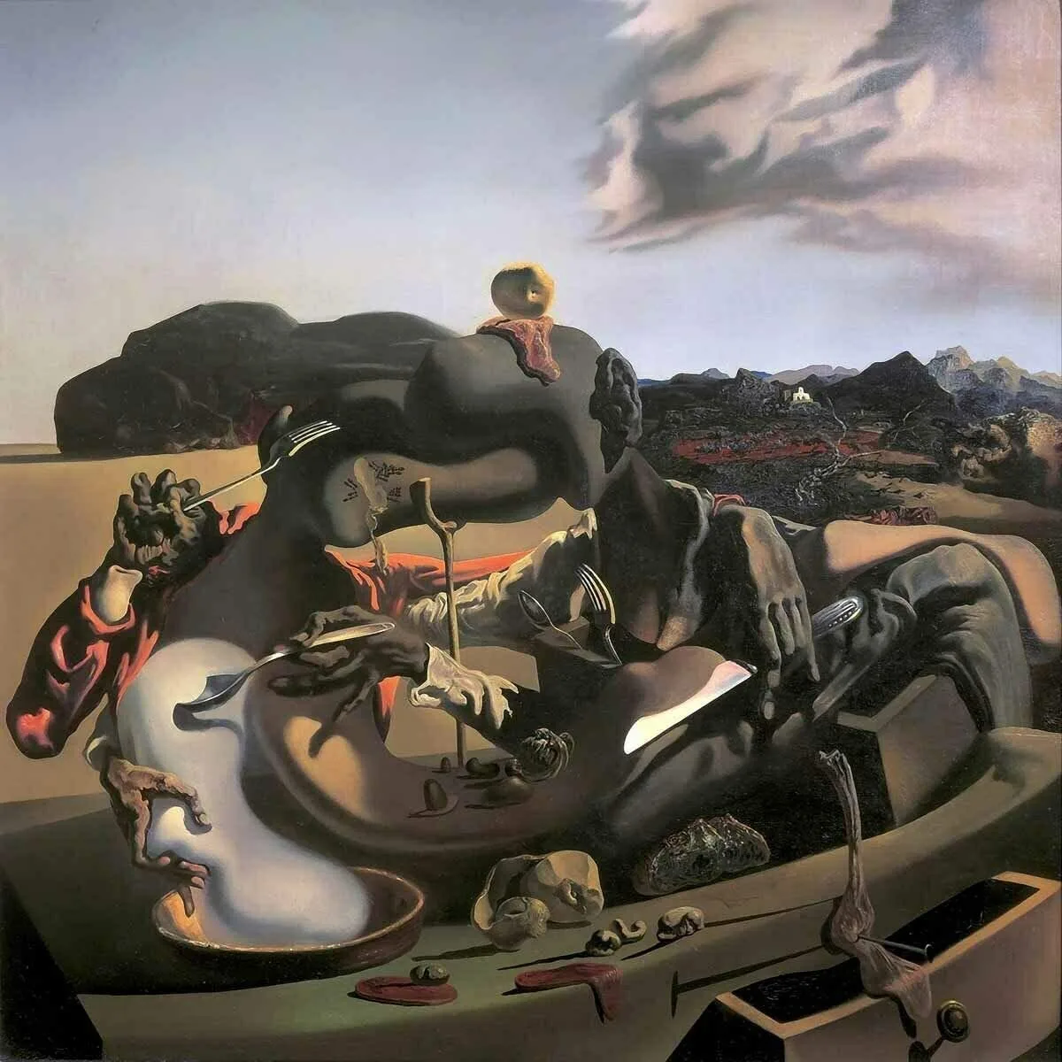 Salvador Dali - Autumnal Cannibalism - Reprodukcije slikarjev, ročno naslikane stenske slike, olje na platnu, oljne slike, umetniške slike, moderne slike za na steno, ambientalne slike, abstraktne slike, dekorativne slike