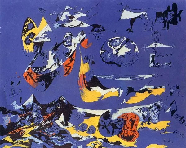 Jackson Pollock - Blue (Moby Dick) - reproduction of famous painting by famous artist, hand painted painting on canvas - oil painting