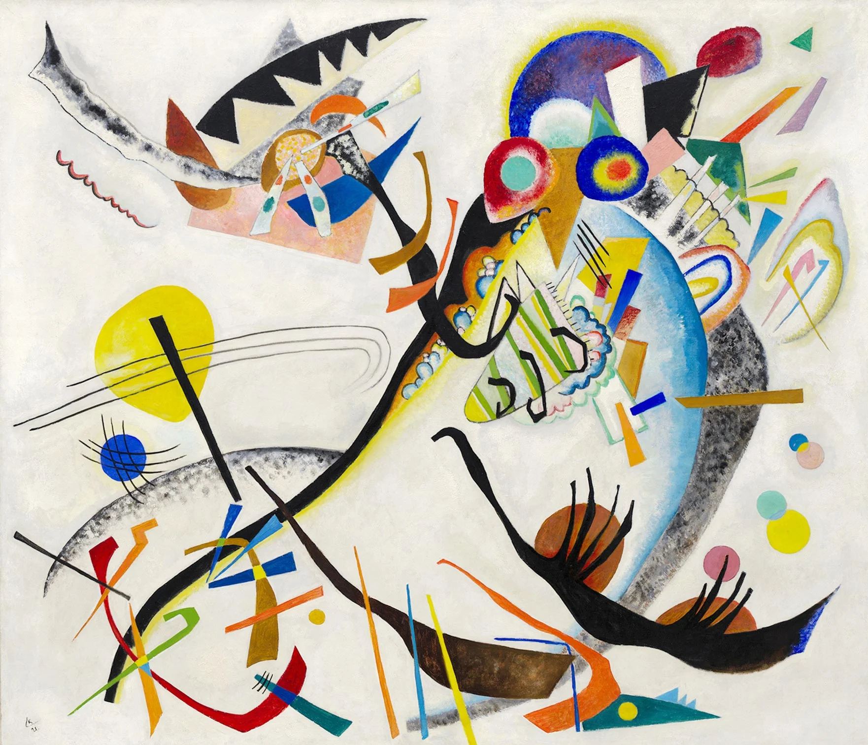 Vassily Kandinsky - Segmento blu (Blaues Segment) - Riproduzioni di dipinti, quadri murali dipinti a mano, olio su tela, dipinti ad olio, quadri d'arte, quadri moderni per pareti, quadri ambientali, quadri astratti, quadri decorativi
