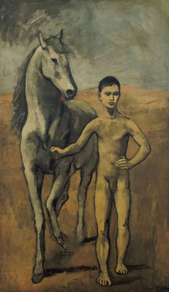 Pablo Picasso - Boy Leading a Horse - reproduction of famous painting by famous artist, hand painted painting on canvas - oil painting