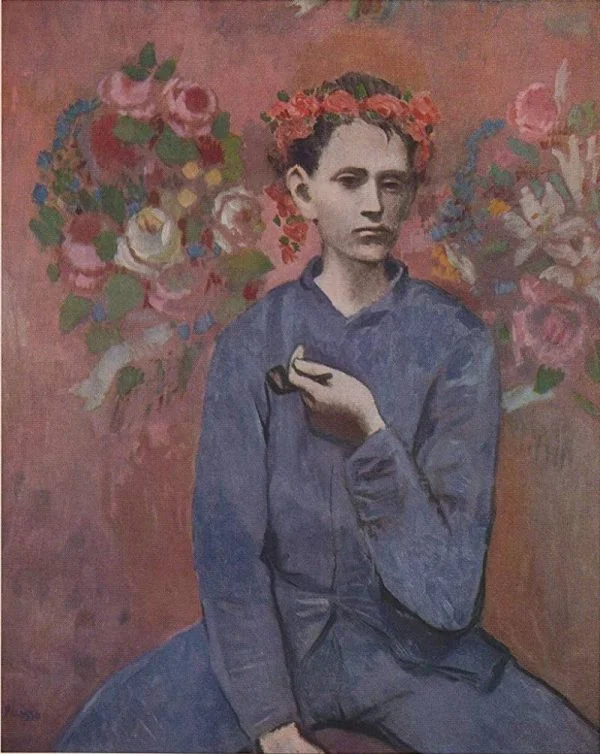 Pablo Picasso - Boy with a Pipe - reproduction of famous painting by famous artist, hand painted painting on canvas - oil painting