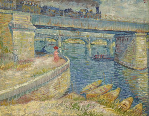 Vincent Van Gogh - Bridges across the Seine at Asnieres - ročno naslikane stenske slike, olje na platnu, oljne slike, umetniške slike, moderne slike za na steno, ambientalne slike, abstraktne slike, dekorativne slike