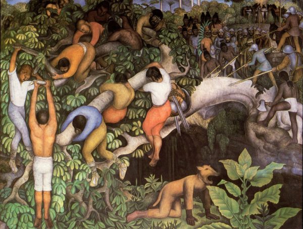 Diego Rivera - Attraversamento del canyon - Dipinti murali dipinti a mano, Olio su tela, Quadri d'arte moderna, Quadri per pareti, Dipinti ambientali, Quadri astratti, Quadri decorativi
