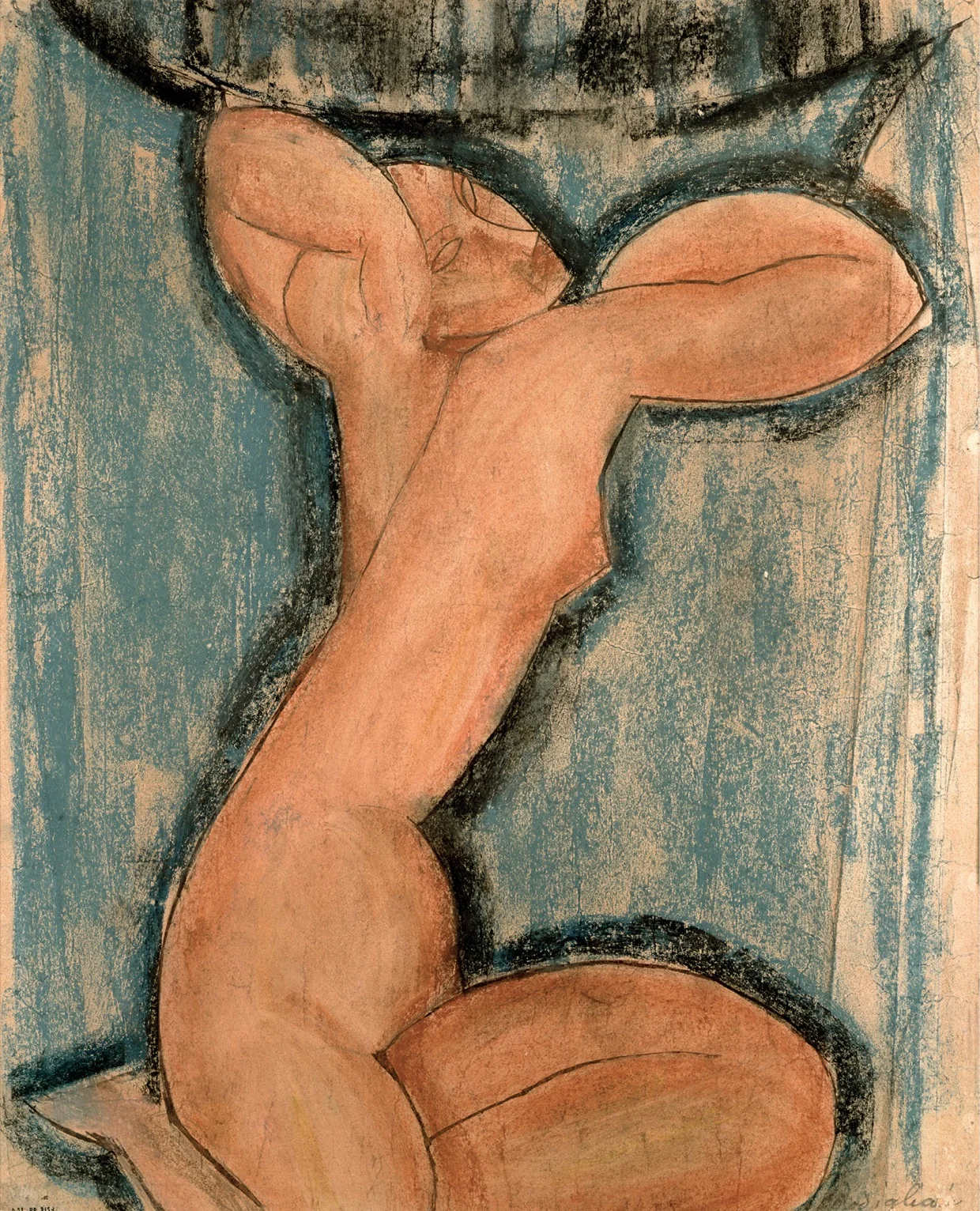 Amedeo Modigliani - Caryatid - ročno naslikane stenske slike, olje na platnu, oljne slike, umetniške slike, moderne slike za na steno, ambientalne slike, abstraktne slike, dekorativne slike