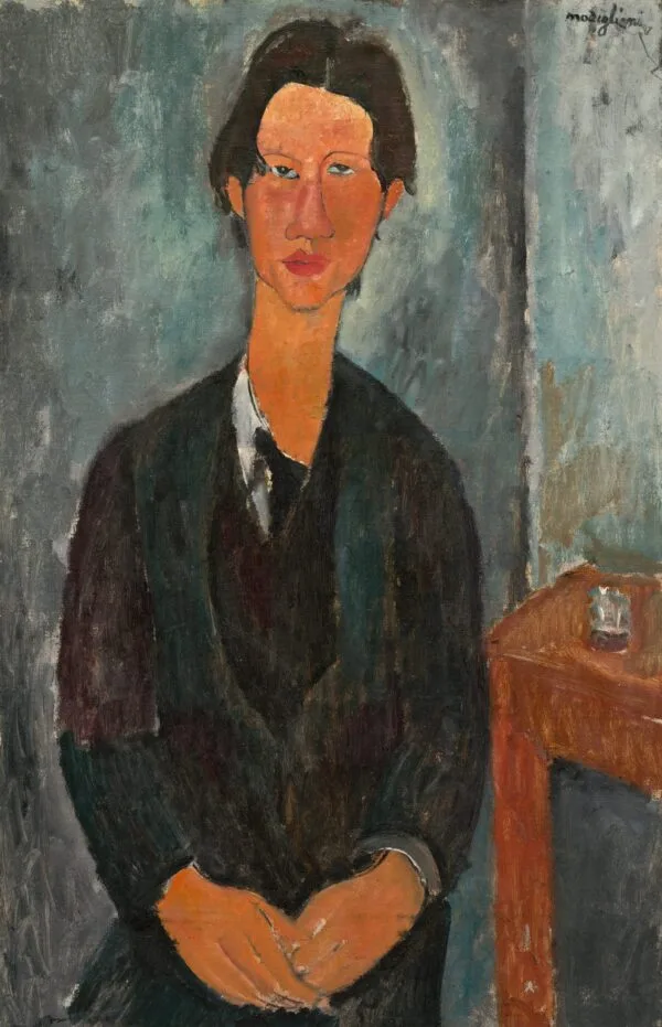 Amedeo Modigliani - Chaïm Soutine - ročno naslikane stenske slike, olje na platnu, oljne slike, umetniške slike, moderne slike za na steno, ambientalne slike, abstraktne slike, dekorativne slike