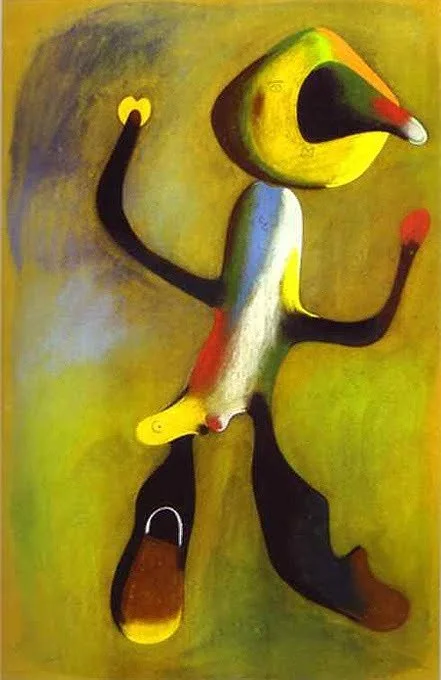 Joan Miro - Character - Reprodukcija - ročno naslikane stenske slike, olje na platnu, oljne slike, umetniške slike, moderne slike za na steno, ambientalne slike, abstraktne slike, dekorativne slike