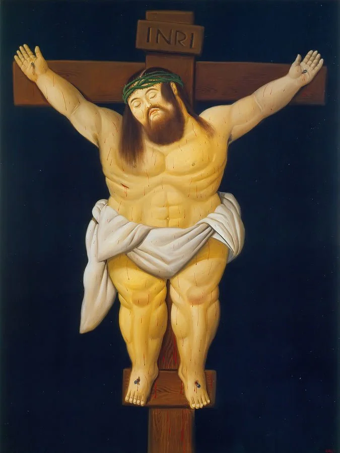 Fernando Botero – Christus – handgemalte Reproduktion auf Leinwand