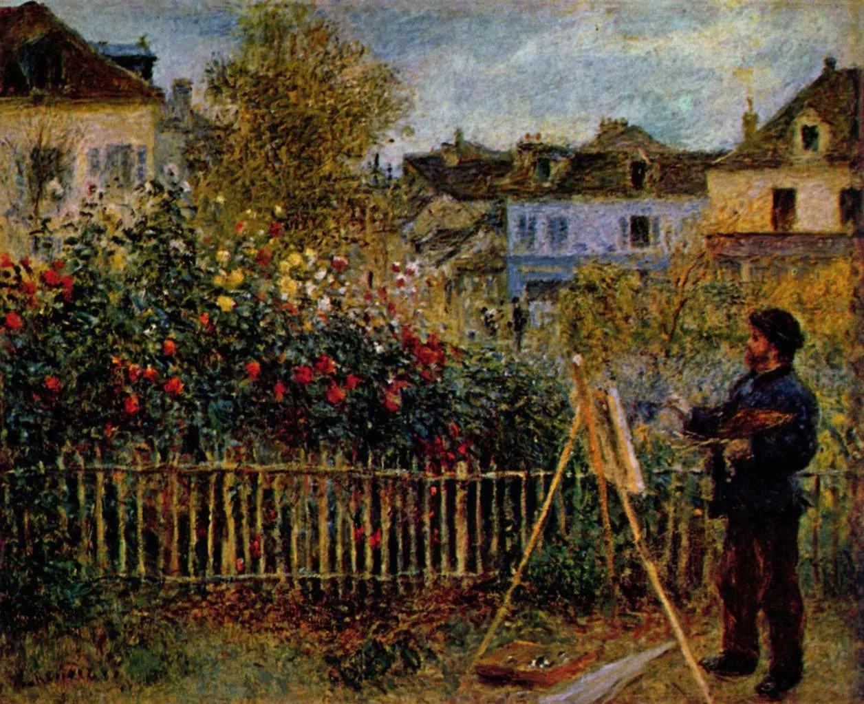 Claude Monet - painting in his Garden at Argenteuil