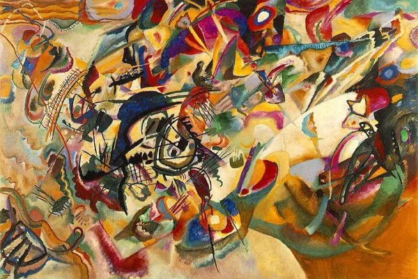 Vasilij Kandinski - Composition VIIII - Reprodukcija - ročno naslikane stenske slike, olje na platnu, oljne slike, umetniške slike, moderne slike za na steno, ambientalne slike, abstraktne slike, dekorativne slike