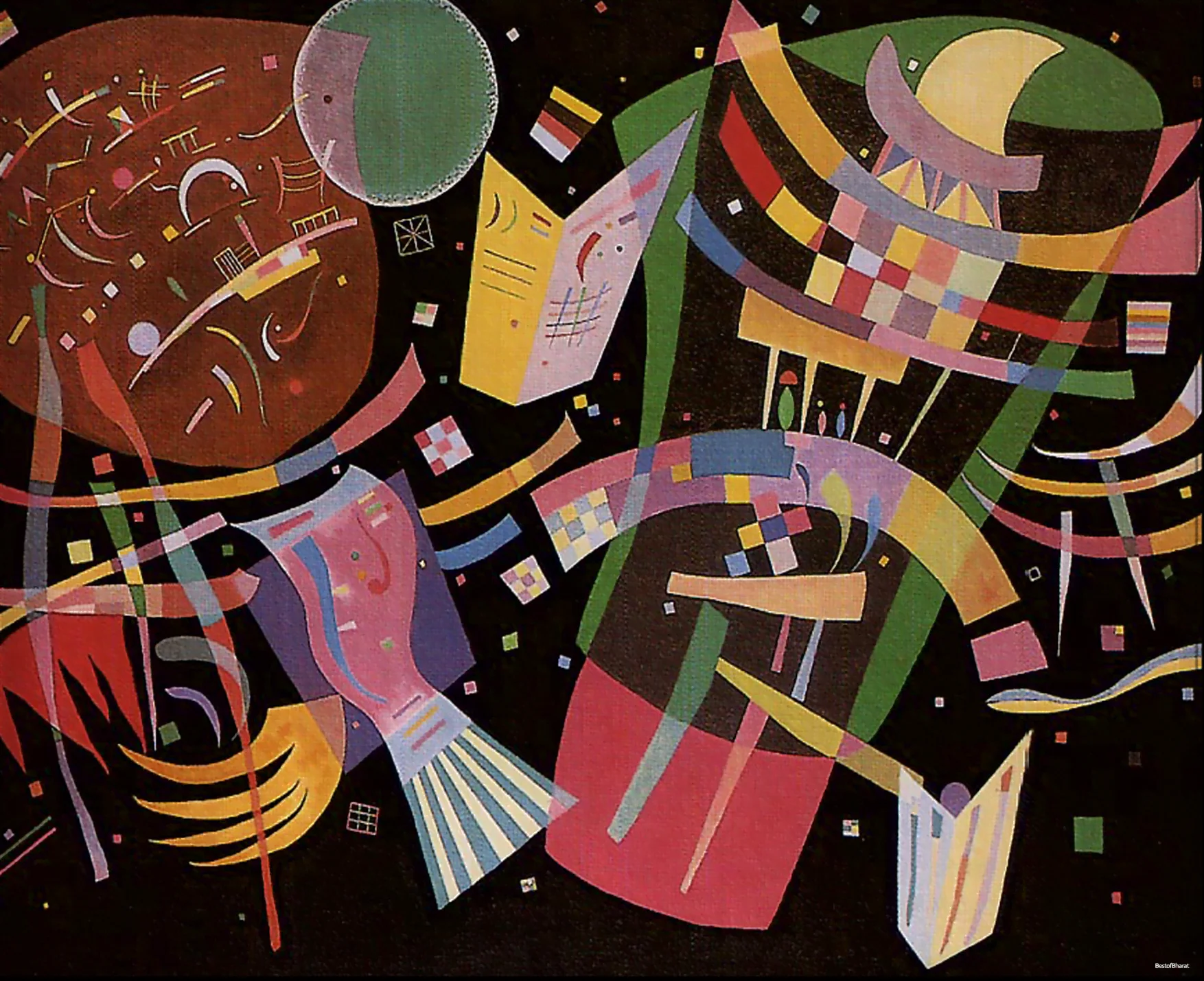 Wassily Kandinsky – Komposition X – handgemalte Reproduktion auf Leinwand