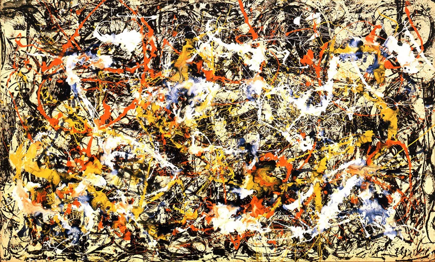 Jackson Pollock - Convergence - reproduction of famous painting by famous artist, hand painted painting on canvas - oil painting
