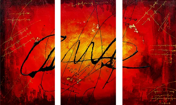 falfestmények, vászon falfestmények, művészeti festmények, modern festmények, ambient festmények, absztrakt festmények, dekoratív falfestmények, festmények vétele és eladása - Több részes festészet Modern festészet A jövő vonalai