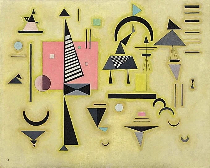 Vasilij Kandinski - Decisive Rose (Entscheidendes Rosa) - Reprodukcije - ročno naslikane stenske slike, olje na platnu, oljne slike, moderne stenske slike, umetniške slike za na steno, ambientalne, abstraktne, dekorativne stenske slike