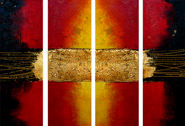 Canvas Wall Paintings, Artistic Paintings - Modern Paintings, Ambient Wall Paintings, Abstract Paintings, Wall Paintings, Buying and Selling Paintings - Multi-panel Line of Success