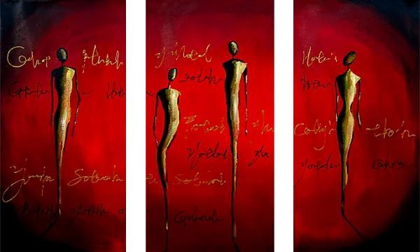 fali képek vászonra, művészeti képek - modern képek, környezeti képek a falra, absztrakt képek, dekoratív fali képek, vételi és eladási képek - DecorativeKép emberek az időben