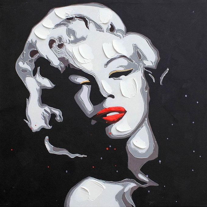 stenske slike na platnu, umetniške slike - moderne slike, ambientalne slike za na steno, abstraktne slike, dekorativne stenske slike, nakup in prodaja slik - Moderna slika Marilyn Monroe