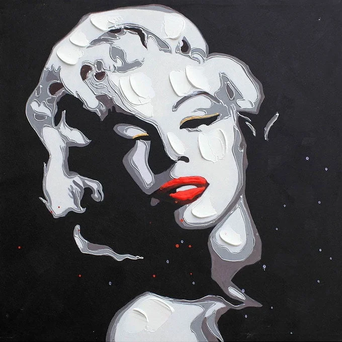 stenske slike na platnu, umetniške slike - moderne slike, ambientalne slike za na steno, abstraktne slike, dekorativne stenske slike, nakup in prodaja slik - Moderna slika Marilyn Monroe