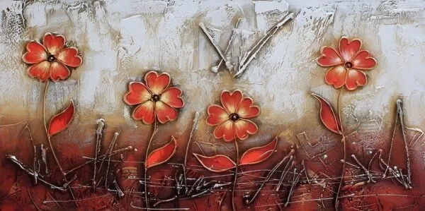 Canvas Wall Paintings, Artistic Paintings - Modern Paintings, Ambient Wall Art, Abstract Paintings, Decorative Wall Paintings, Buying and Selling Paintings - Decorative Painting Flowers II