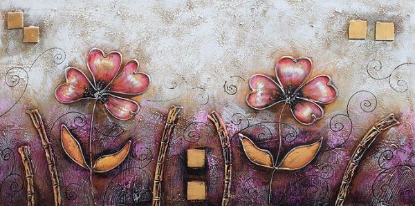 stenske slike na platnu, umetniške slike - moderne slike, ambientalne slike za na steno, abstraktne slike, dekorativne stenske slike, nakup in prodaja slik - Dekorativna slika Rože I