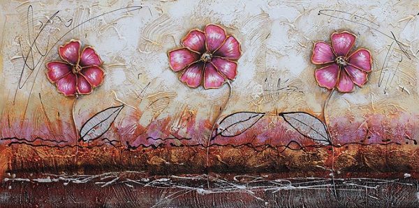 stenske slike na platnu, umetniške slike - moderne slike, ambientalne slike za na steno, abstraktne slike, dekorativne stenske slike, nakup in prodaja slik - Dekorativna slika Rože V