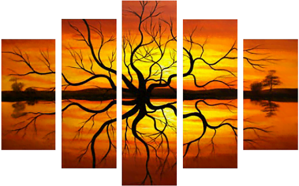 stenske slike na platnu, umetniške slike - moderne slike, ambientalne slike za na steno, abstraktne slike, dekorativne stenske slike, nakup in prodaja slik - Dekorativna-slika-Vecer-moderna-stenska-slika