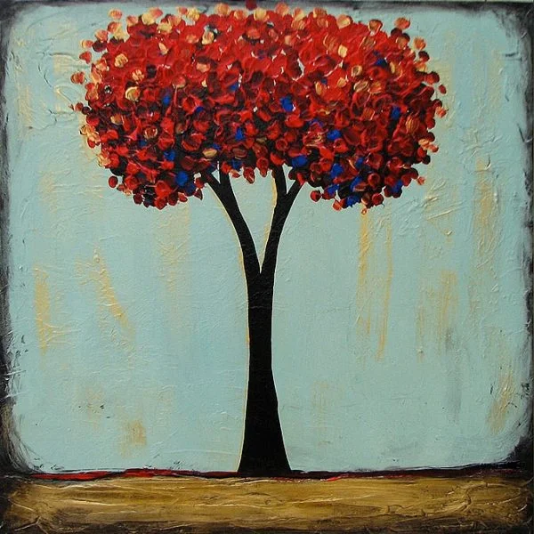 stenske slike na platnu, umetniške slike - moderne slike, ambientalne slike za na steno, abstraktne slike, dekorativne stenske slike, nakup in prodaja slik - Dekorativna slika Dekorativna slika Drevo na zlati zemlji