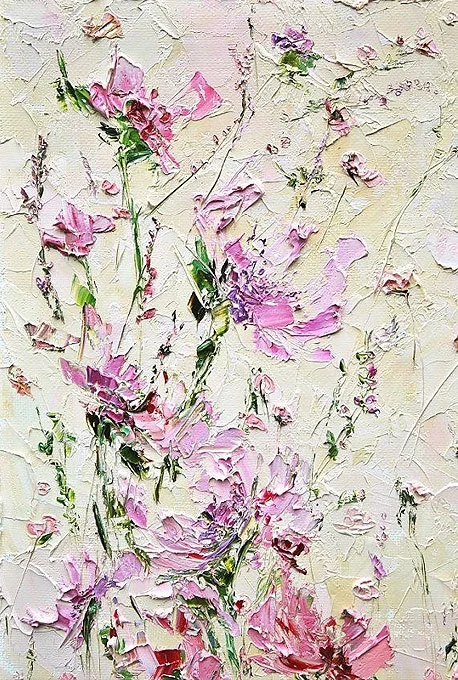 stenske slike na platnu - Dekorativna umetniška slika Rože 4 - Umetniška slika - moderne slike, ambientalne slike za na steno, abstraktne slike, dekorativne stenske slike, nakup in prodaja slik