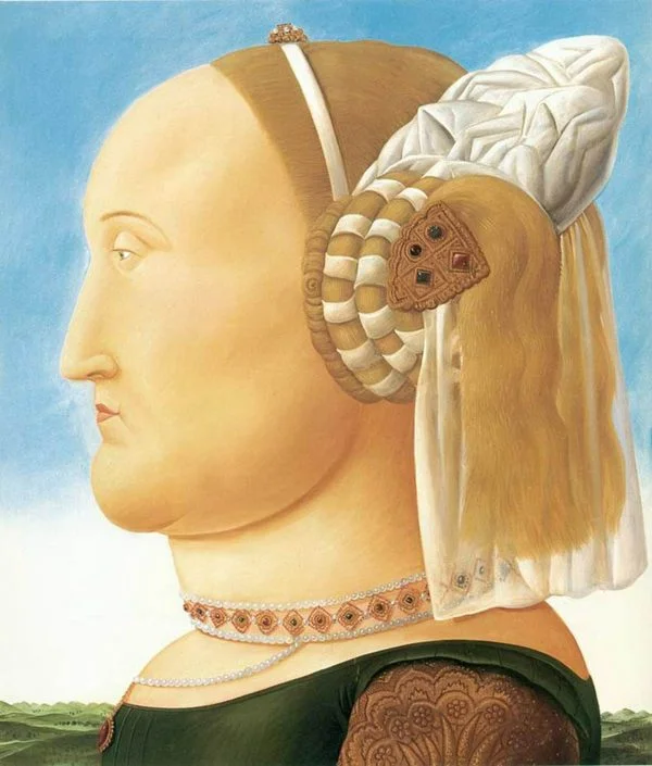 Fernando Botero - Después de Piero della Francesca - reproduction of famous painting by famous artist, hand painted painting on canvas - oil painting