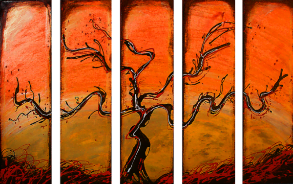 Multi-Panel Wall Paintings on
Canvas - Tree of Life C - Artistic Painting - Modern Paintings, XXL Painting,
ArtStation, Frame, Abstract Paintings, Decorative Wall Paintings, Purchase
and Sale of Paintings, Wall Paintings, Art for Wall, Large Wall Art.