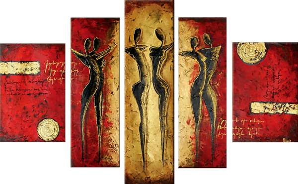 stenske slike na platnu - Družina - moderna večdelna slika - Umetniška slika - moderne slike, ambientalne slike za na steno, abstraktne slike, dekorativne stenske slike, nakup in prodaja slik