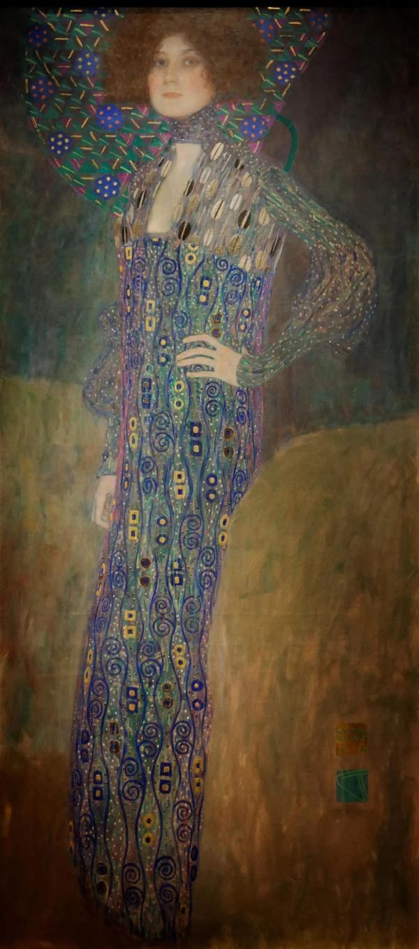Gustav Klimt - Emilie Flöge - reproduction of famous painting by famous artist, hand painted painting on canvas - oil painting