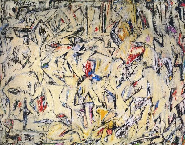 Reprodukcije slik - Willem de Kooning - Excavation - Ročno slikane stenske slike, olje na platnu, oljne slike, moderne stenske slike, umetniške slike za na steno, ambientalne, abstraktne, dekorativne stenske slike