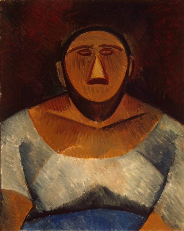 Reprodukcije slik - Pablo Picasso - Farmer's Wife (Half Figure) - Ročno slikane stenske slike, olje na platnu, oljne slike, moderne stenske slike, umetniške slike za na steno, ambientalne, abstraktne, dekorativne stenske slike