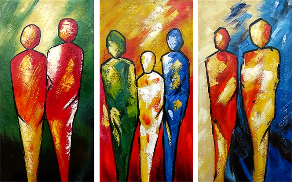 Wandgemälde auf Leinwand – mehrteiliges Gemälde Abbildung 1 – Kunstmalerei – moderne Gemälde, Ambiente-Gemälde für die Wand, abstrakte Gemälde, dekorative Wandgemälde, Gemälde kaufen und verkaufen