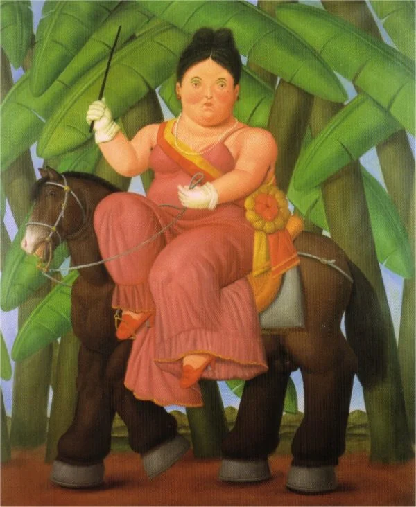Fernando Botero - First lady - reproduction of famous painting by famous artist, hand painted painting on canvas