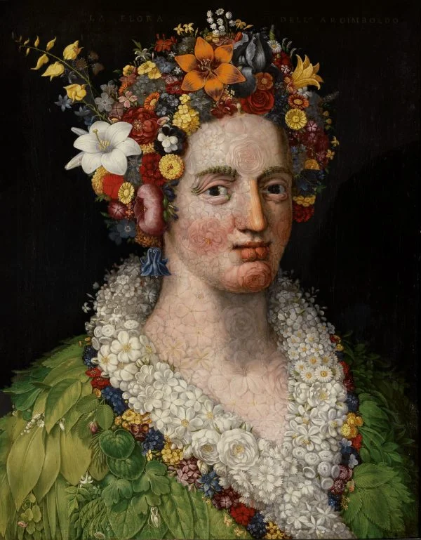 Reprodukcije slik - Giuseppe Arcimboldo - Flora - Ročno slikane stenske slike, olje na platnu, oljne slike, moderne stenske slike, umetniške slike za na steno, ambientalne, abstraktne, dekorativne stenske slike