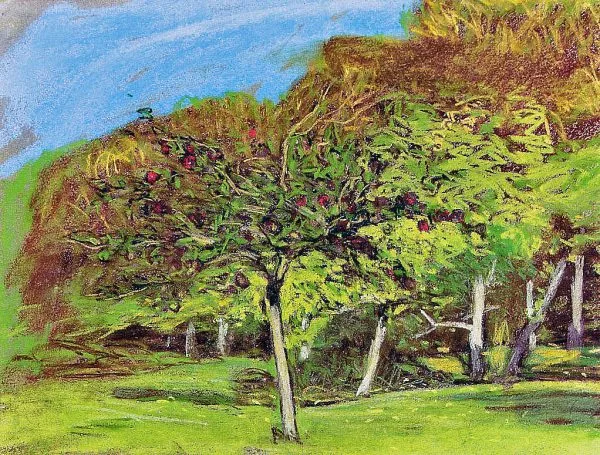 Reprodukcije slik - Claude Monet - Fruit Trees - Ročno slikane stenske slike, olje na platnu, oljne slike, moderne stenske slike, umetniške slike za na steno, ambientalne, abstraktne, dekorativne stenske slike