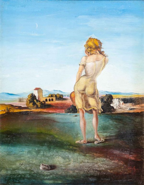 Salvador Dali - Girl of Ampurdan - reproduction of famous painting by famous artist, hand painted painting on canvas
