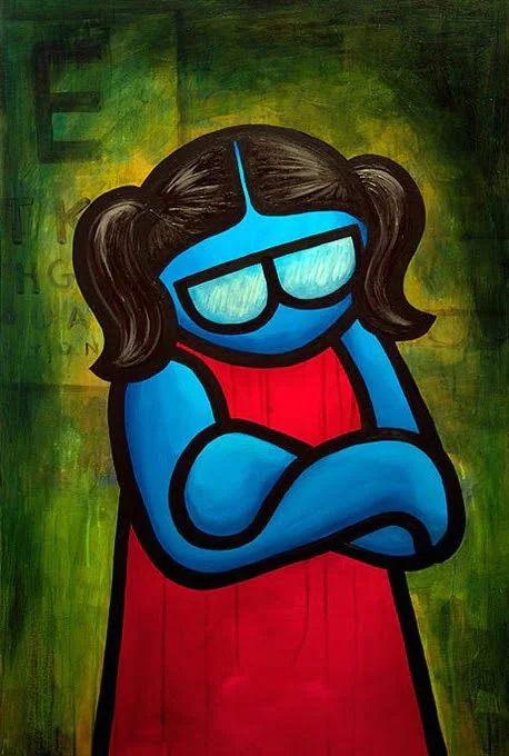 stenske slike na platnu - Dekorativna slika Dekle - Umetniška slika - moderne slike, ambientalne slike za na steno, abstraktne slike, dekorativne stenske slike, nakup in prodaja slik