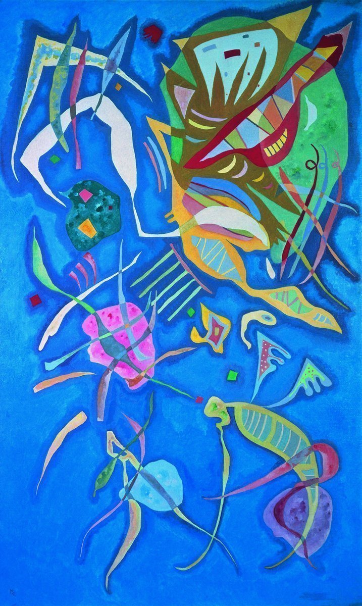 Vasilij Kandinski - Grouping (Groupement) - Gemälde, Leinwandbilder, Reproduktion - 100% handgemalte, Reproduktionen berühmter Gemälde, Gemälde kaufen, Wandbilder Wohnzimmer, berühmtes Gemälde, Ölgemälde, Bilderrahmen