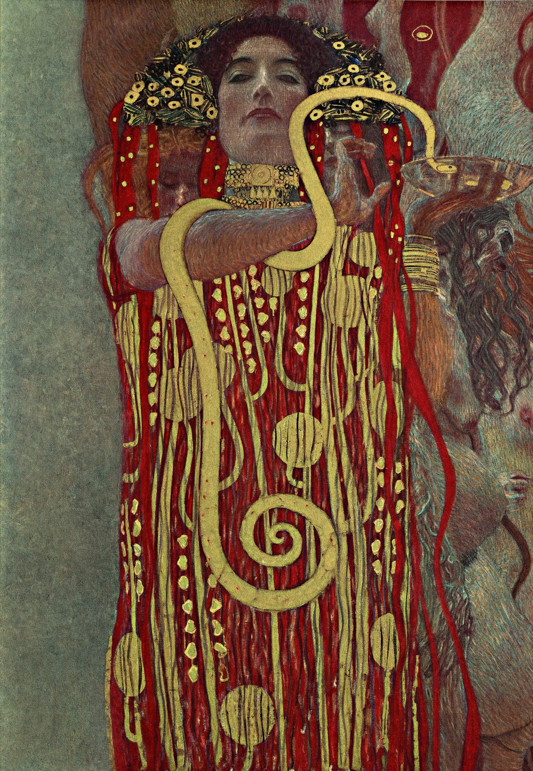 Zidne slike na platnu - Gustav Klimt - Hygiea - Ručno slikane slike, reprodukcije slika poznatih slikara, ulje na platnu, uljne slike, moderne zidne slike, umjetničke slike za na zid, ambijentalne, apstraktne, dekorativne zidne slike