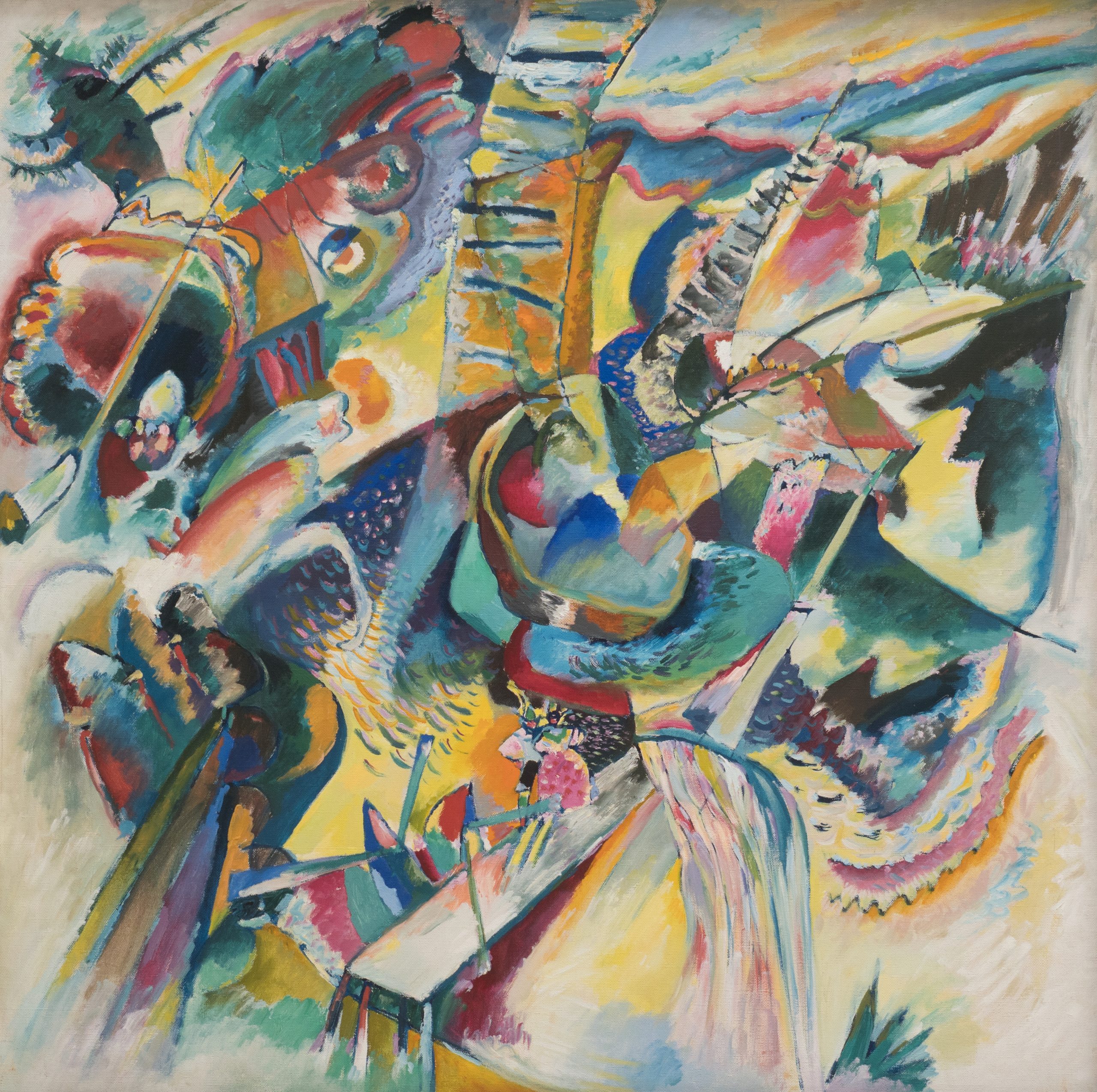 Improvisation. Gorge - Vasilij Kandinski - reproduction of famous painting by famous artist, hand painted painting on canvas, oil painting.